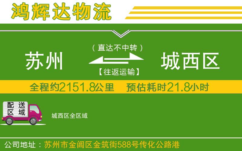 蘇州到城西區(qū)物流